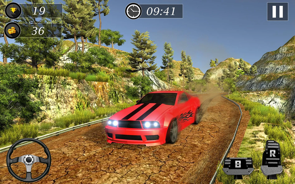 Uphill Offroad Car Driving Simulator Hill Climb 3D - Gameplay image of android game