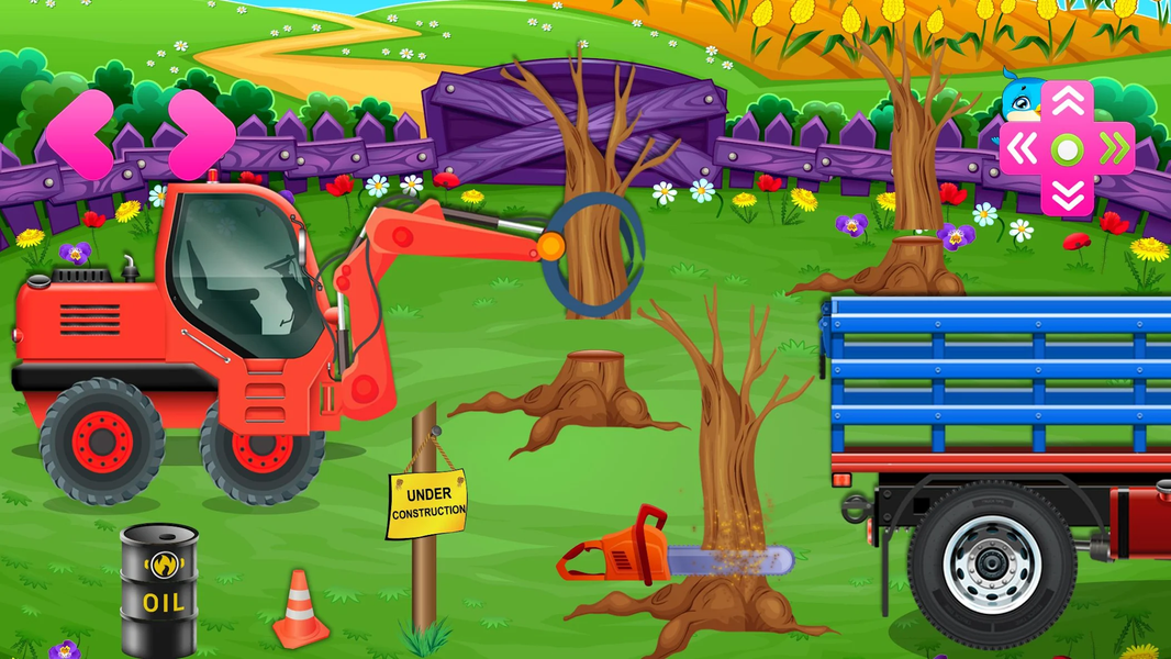 Truck Games for build a house - Gameplay image of android game