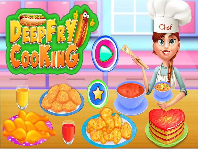 Deep Fry Cooking Chicken Chef - Gameplay image of android game