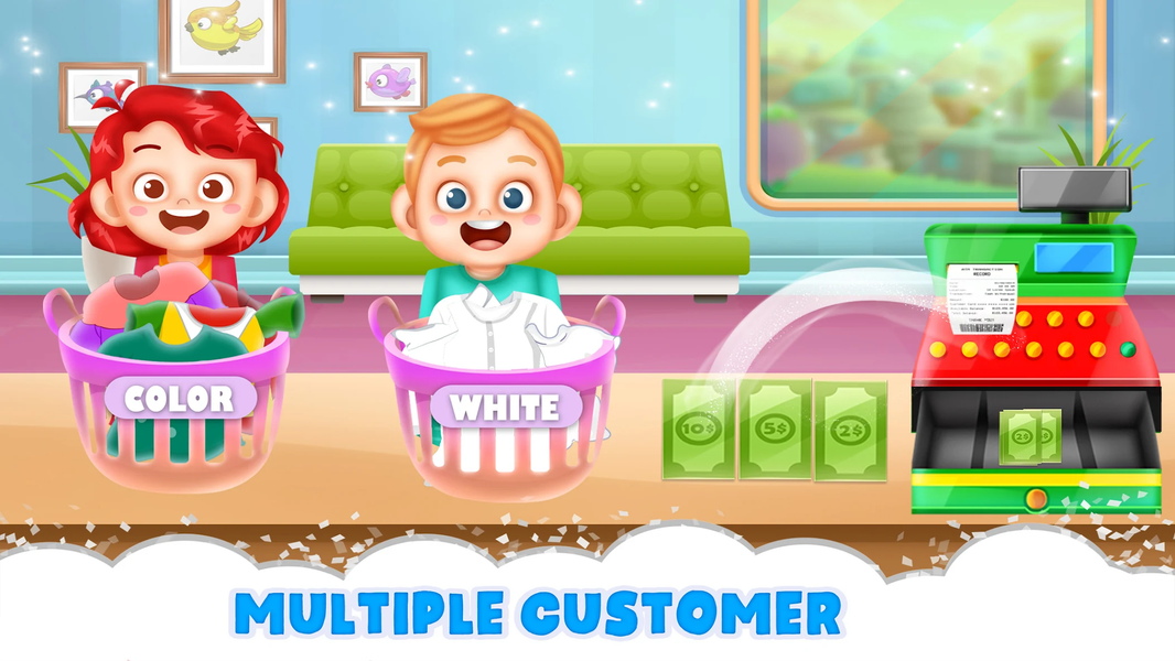 Laundry Rush Washing Shop Game - عکس بازی موبایلی اندروید