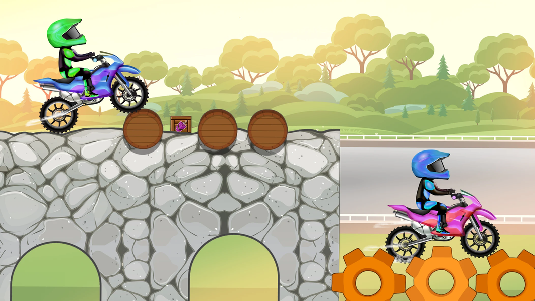 Moto Bike Stunt Race - Gameplay image of android game