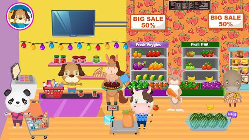 Pretend Pet Supermarket: Town Animal Mall Shopping - Gameplay image of android game