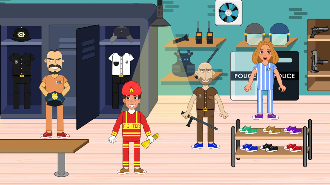 Pretend Play Prison Town Story - Gameplay image of android game