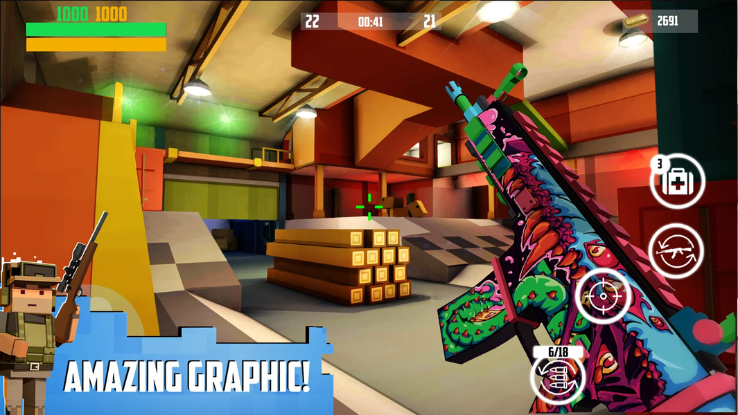 Block Gun 3D: FPS Shooter PvP - Gameplay image of android game