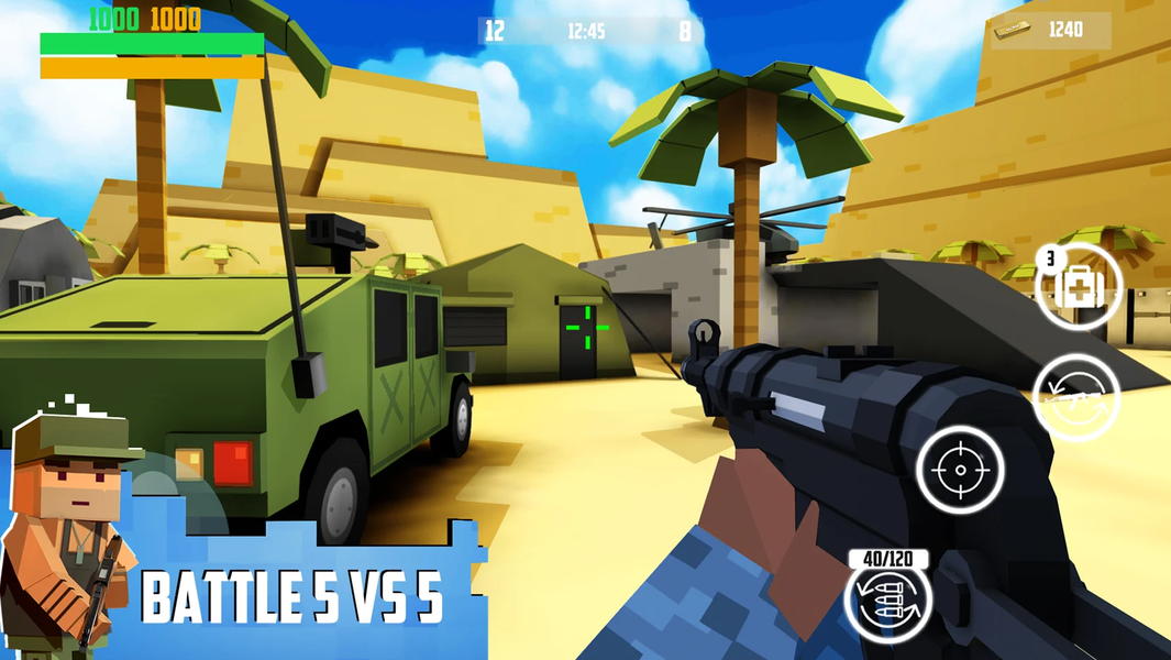 Block Gun 3D: FPS Shooter PvP - Gameplay image of android game