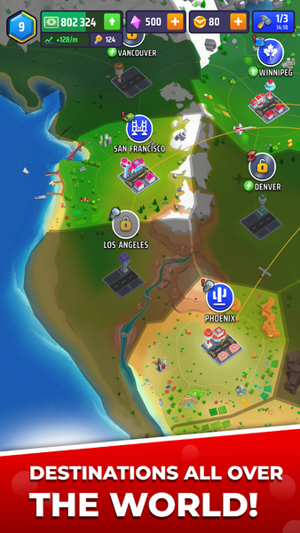 Idle Airplane Inc. Tycoon - Gameplay image of android game