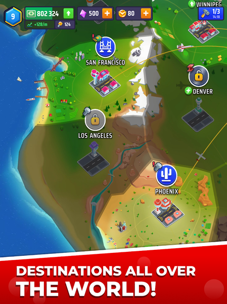 Idle Airplane Inc. Tycoon - Gameplay image of android game