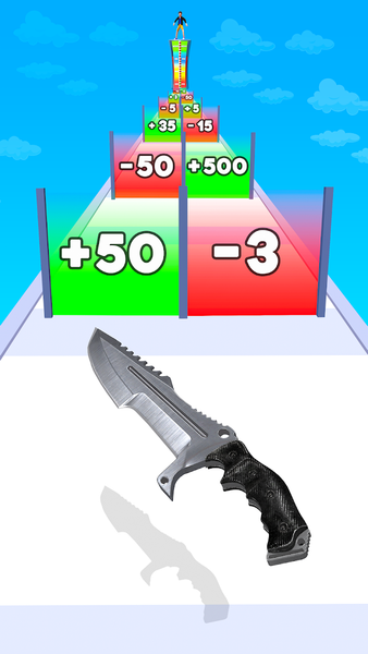 Knife Runner 3D - Knife Games - Gameplay image of android game