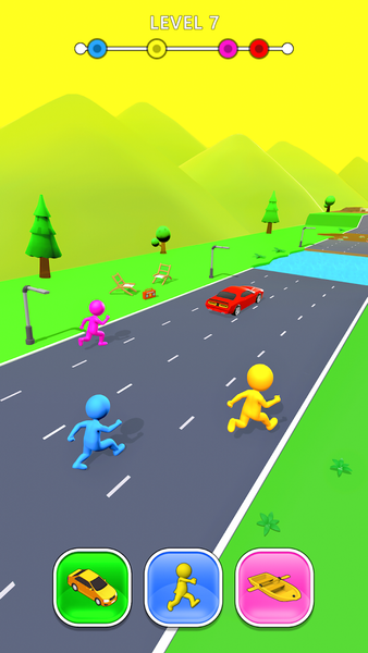 Multi Shape Shift Car Game - Gameplay image of android game