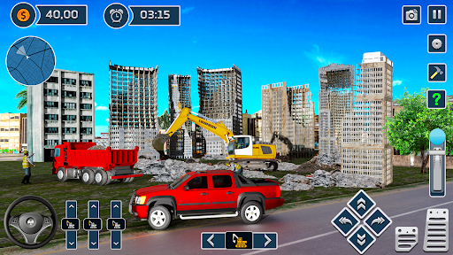 Excavator sim destroying games - Gameplay image of android game