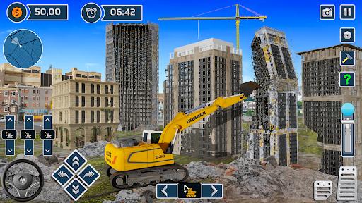 Excavator sim destroying games - Gameplay image of android game