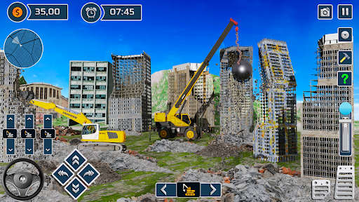 Excavator sim destroying games - Gameplay image of android game