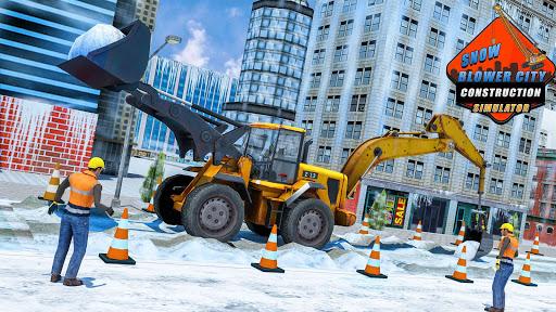 Snow excavator & road construction games 2020 - Gameplay image of android game