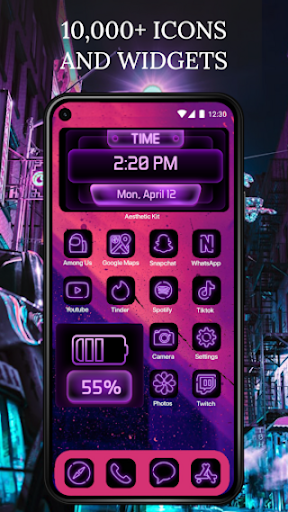 aesthetic kit: icon changer - عکس برنامه موبایلی اندروید