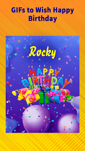 Happy Birthday Wishes GIF - Image screenshot of android app