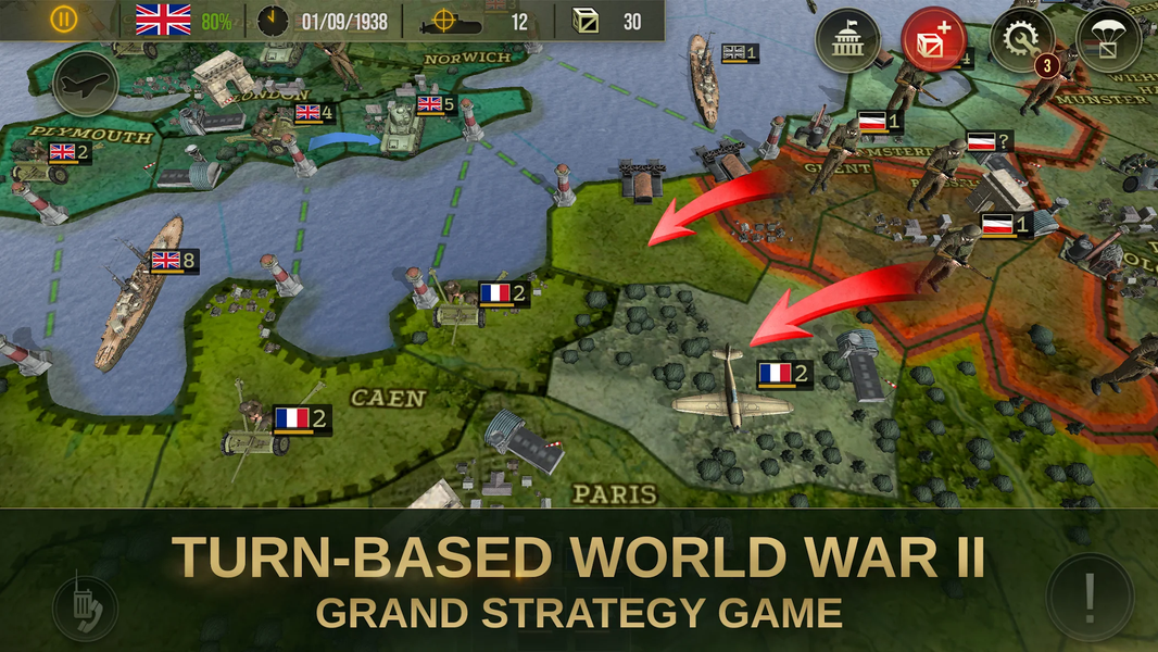 Strategy&Tactics 2: WWII - Gameplay image of android game