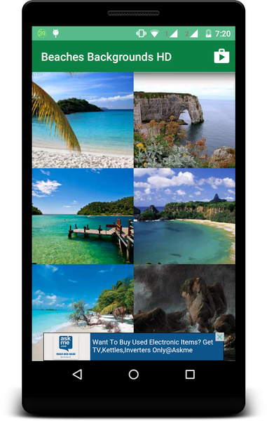 Beaches Backgrounds HD - Image screenshot of android app