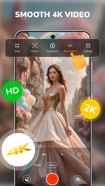 Camera HD - Digital ۴K Camera - عکس برنامه موبایلی اندروید