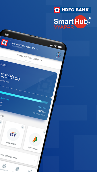 HDFC Bank SmartHub Vyapar - Image screenshot of android app