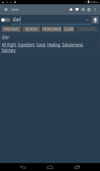 English Punjabi Dictionary - عکس برنامه موبایلی اندروید
