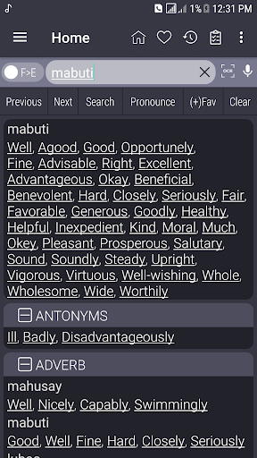 English Filipino Dictionary - Image screenshot of android app