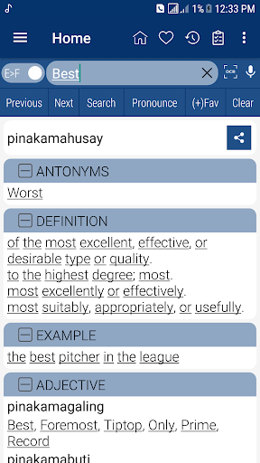 English Filipino Dictionary - Image screenshot of android app