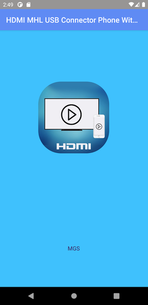 HDMI Connector Screen Cast TV - Image screenshot of android app