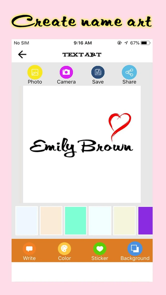 Text art - Name art - Image screenshot of android app