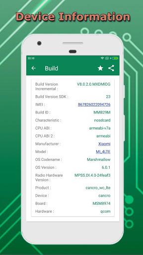 Phone Info: Device Information - System & Hardware - Image screenshot of android app