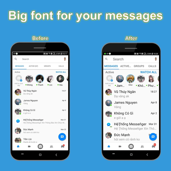 Big font - Enlarge font size - Image screenshot of android app
