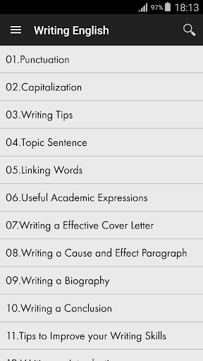 English Writing - Image screenshot of android app