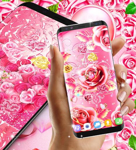 Pink rose gold live wallpaper - عکس برنامه موبایلی اندروید