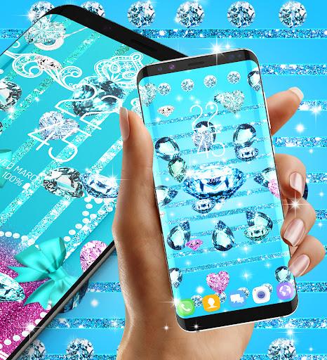 Turquoise diamonds wallpapers - Image screenshot of android app