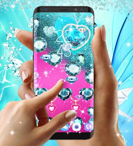 Turquoise diamonds wallpapers - Image screenshot of android app
