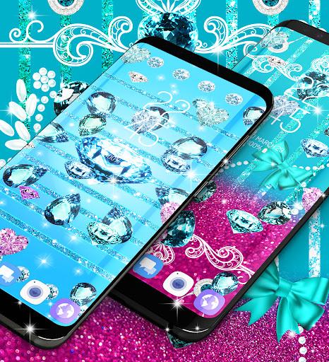Turquoise diamonds wallpapers - Image screenshot of android app