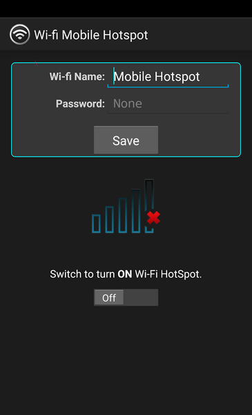 Wi-fi Mobile Hotspot - Image screenshot of android app