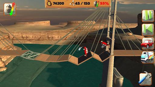 Bridge Constructor Playground FREE - Gameplay image of android game