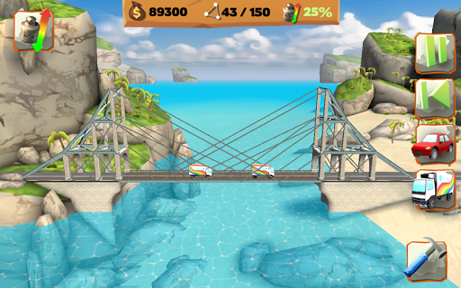 Bridge Constructor Playground FREE - Gameplay image of android game