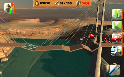 Bridge Constructor Playground FREE - Gameplay image of android game