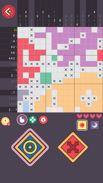 Luna Story Prologue (nonogram) - Gameplay image of android game