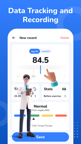 Blood sugar:track and analyze - عکس برنامه موبایلی اندروید