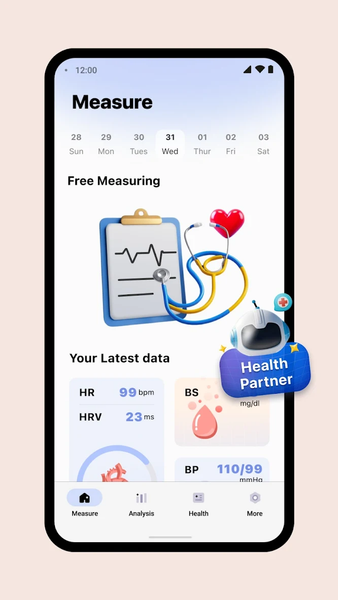 Health Partner: Pulse & Sugar - عکس برنامه موبایلی اندروید