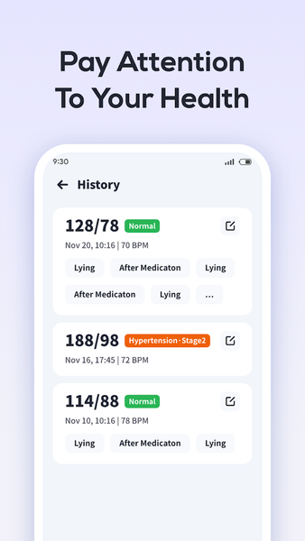 TrackYourBloodPressure - عکس برنامه موبایلی اندروید
