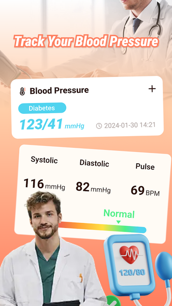 Health Sense: Heart Rate Track - Image screenshot of android app