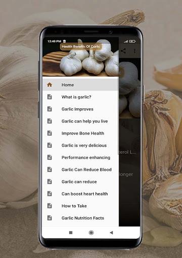 Health Benefits Of Garlic - Image screenshot of android app
