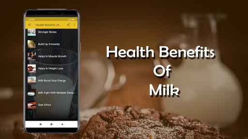 Health Benefits of Milk - Image screenshot of android app