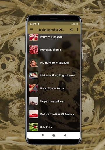 Health Benefits Of Quail Eggs - Image screenshot of android app