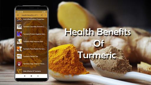 Health Benefits of Turmeric - Image screenshot of android app