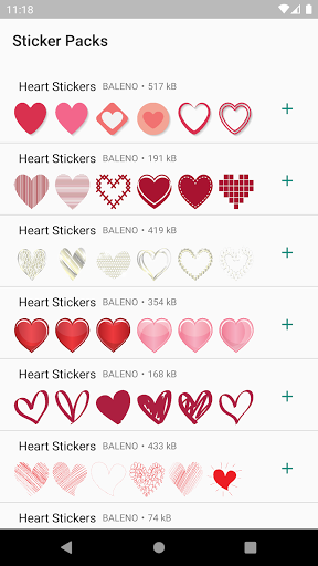 Heart Stickers - WAStickerApps - عکس برنامه موبایلی اندروید