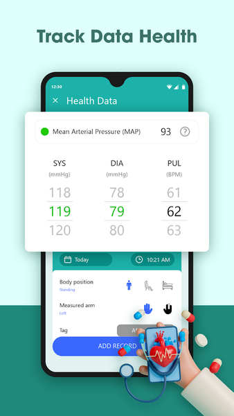 Blood Pressure Tracker - عکس برنامه موبایلی اندروید
